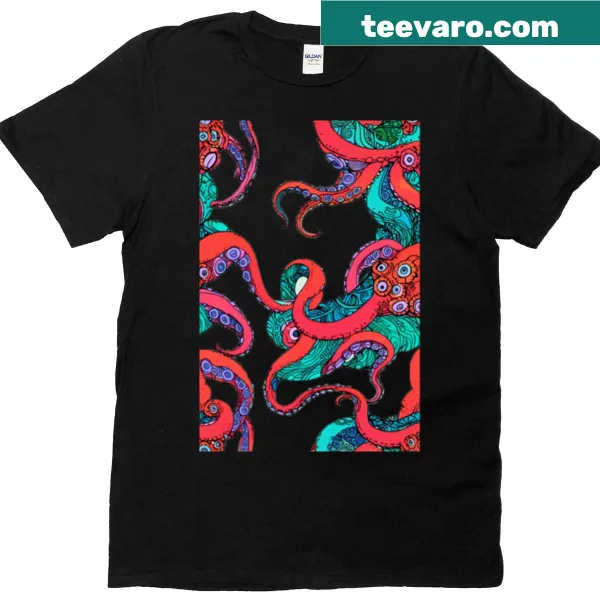 Tentacles Anime T-shirt featuring playful cartoon-style tentacle illustrations.