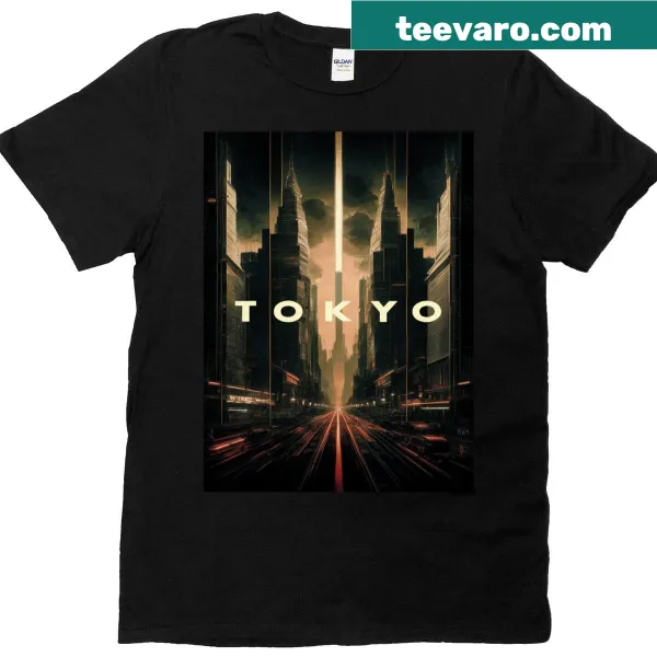 Minimalist Tokyo-themed graphic on T-shirt