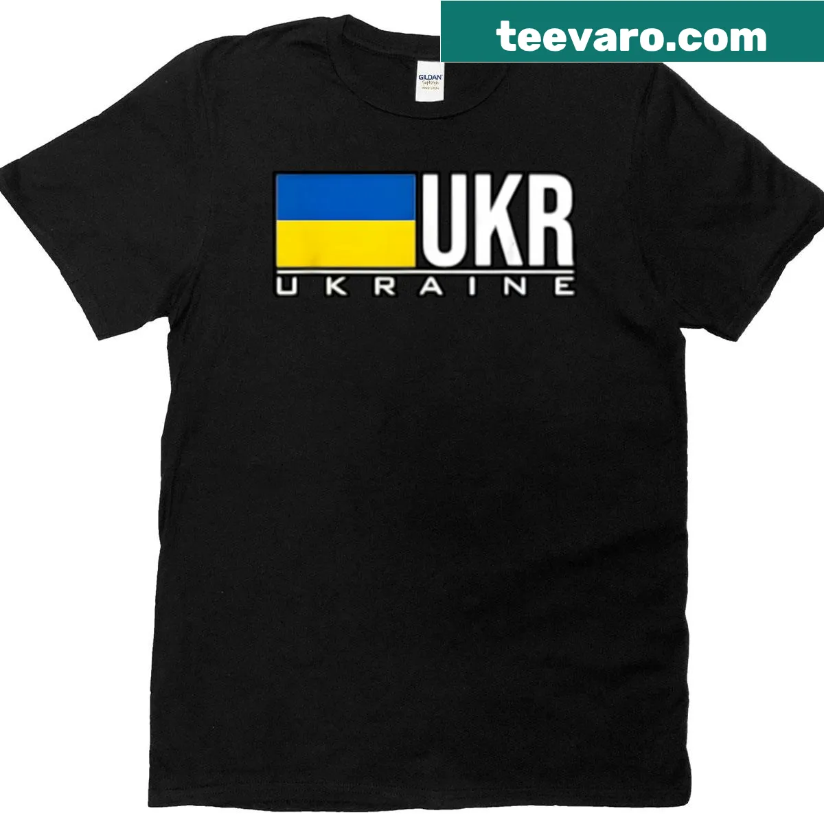 Ukrainian pride T-shirt featuring cultural symbols — on a men's t-shirt