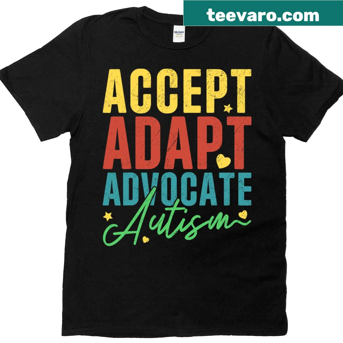 Text-driven shirt promoting autism awareness and advocacy. — on a men's t-shirt