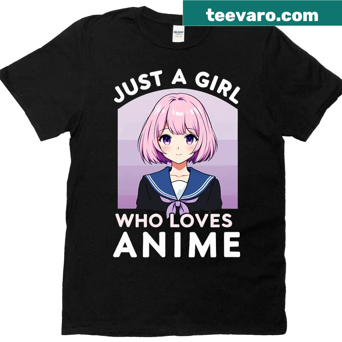 Anime-themed t-shirt designed for girls who love anime — on a men's t-shirt