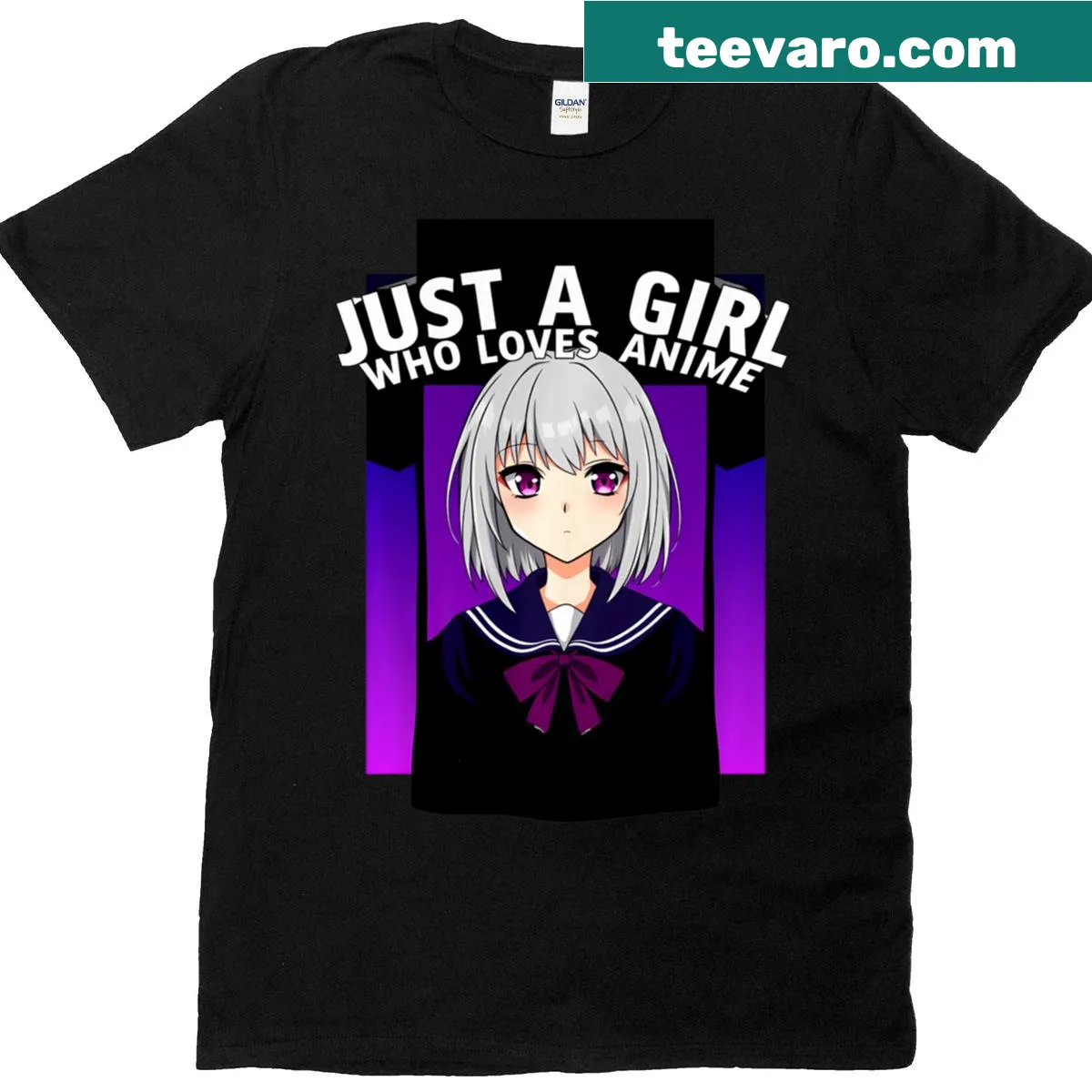 Anime-themed t-shirt for girls who love anime — on a men's t-shirt
