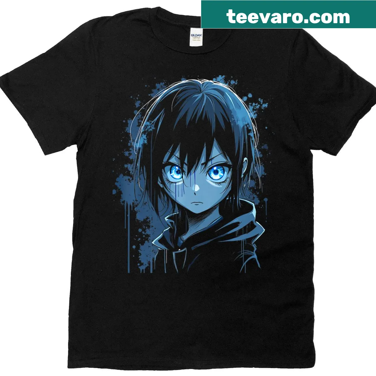 T-shirt featuring popular anime characters — on a men's t-shirt