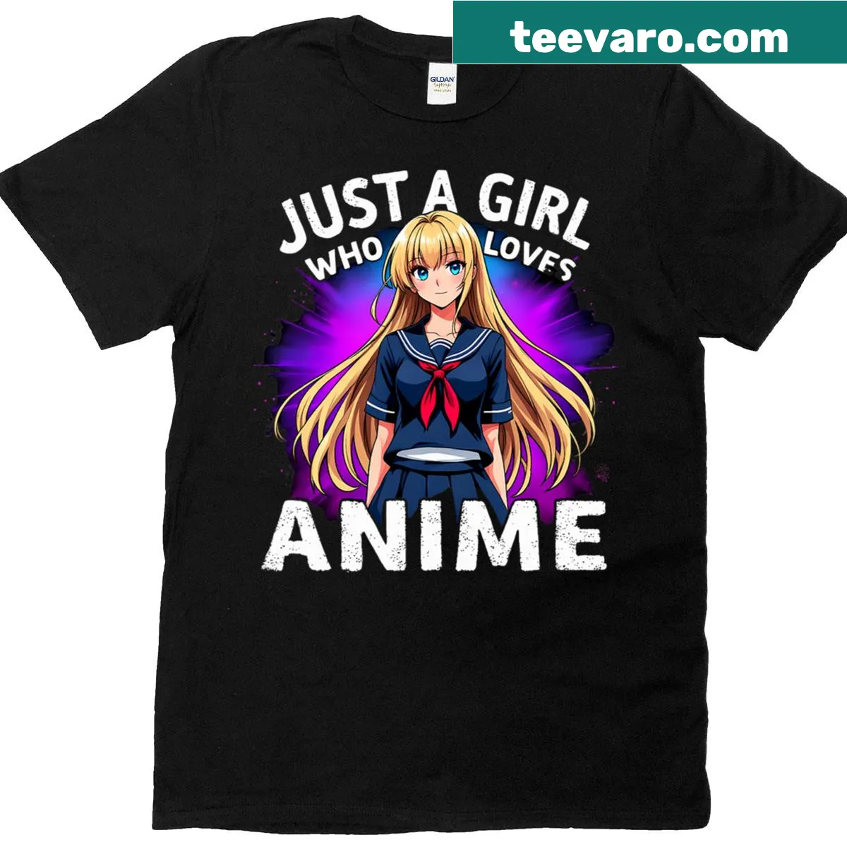 T-shirt for girls who love anime, showcasing popular characters — on a men's t-shirt