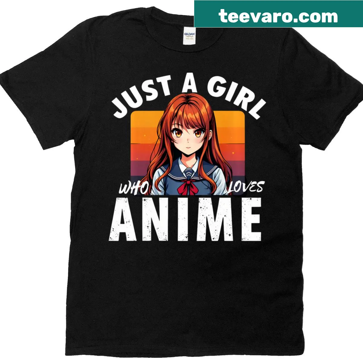Anime-themed t-shirt for girls who adore anime — on a men's t-shirt