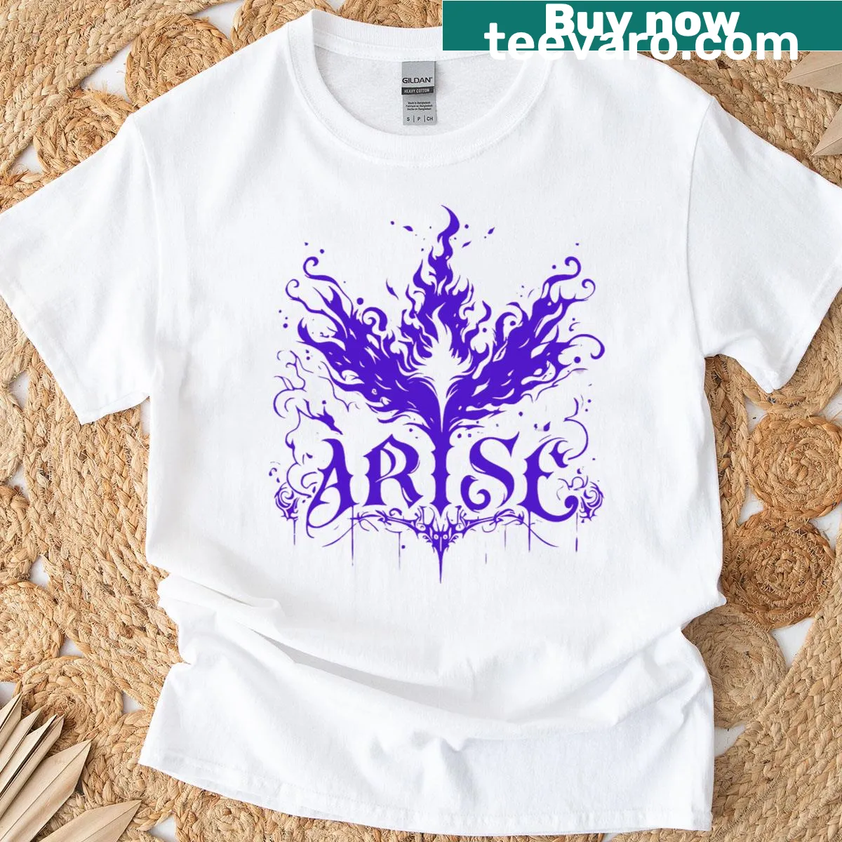 Anime-inspired t-shirt featuring Arise Shadow design — on a men's t-shirt