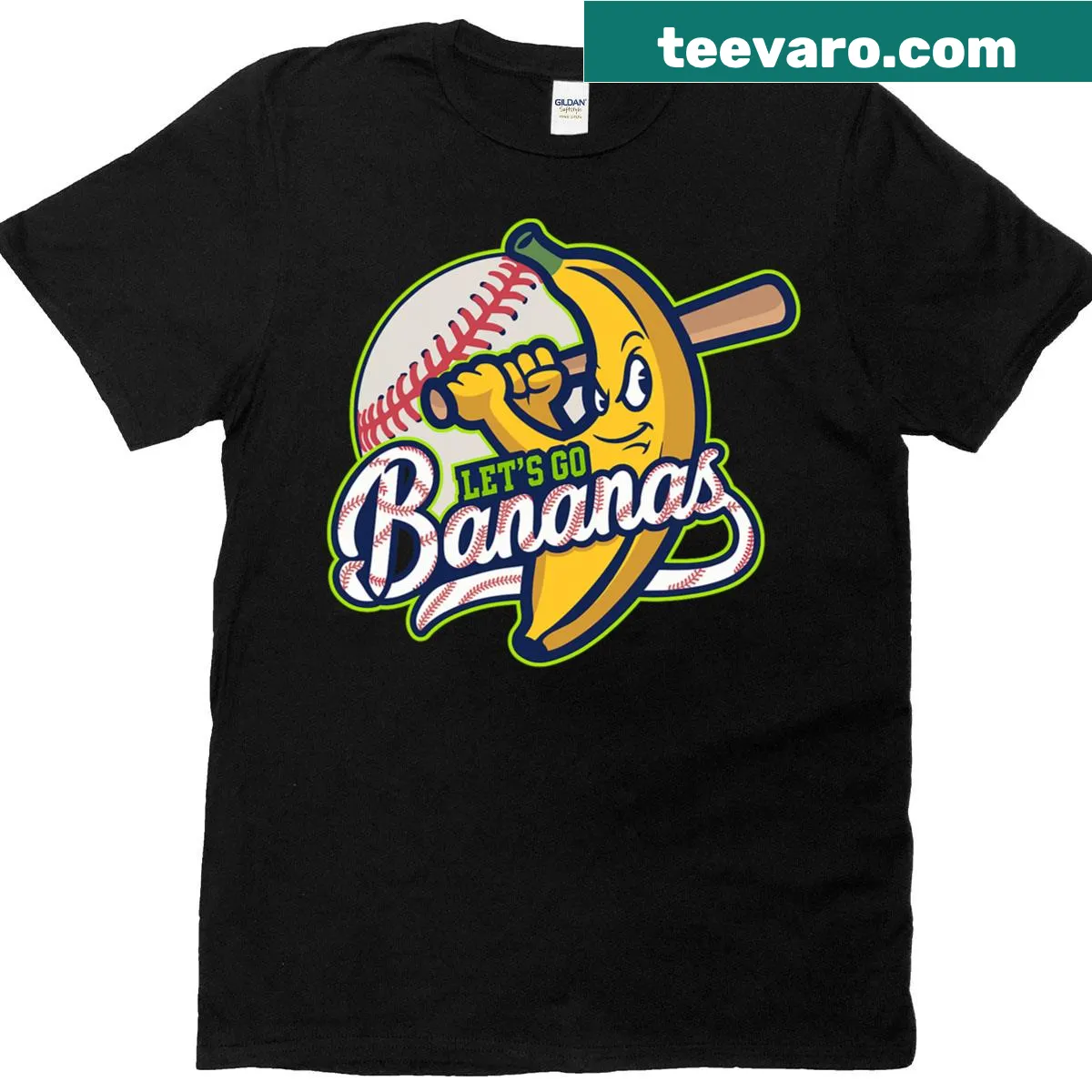 Personalized t-shirt for banana lovers with playful design — on a men's t-shirt
