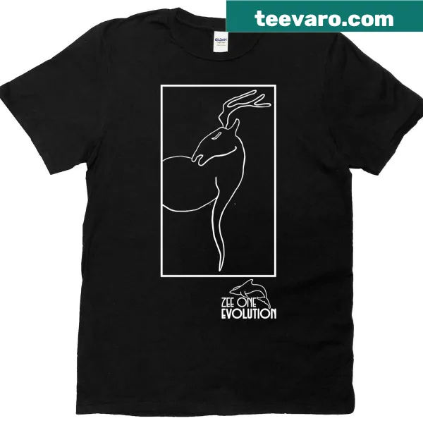 Illustrated t-shirt featuring deer, celebrating nature and wildlife