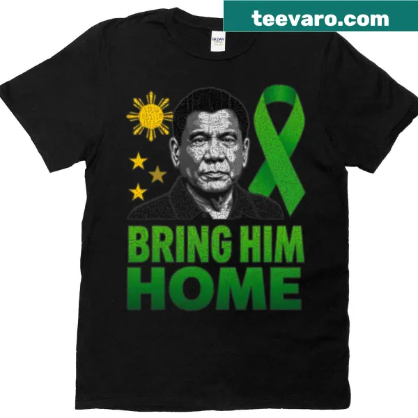Illustrative t-shirt supporting Duterte with patriotic design.