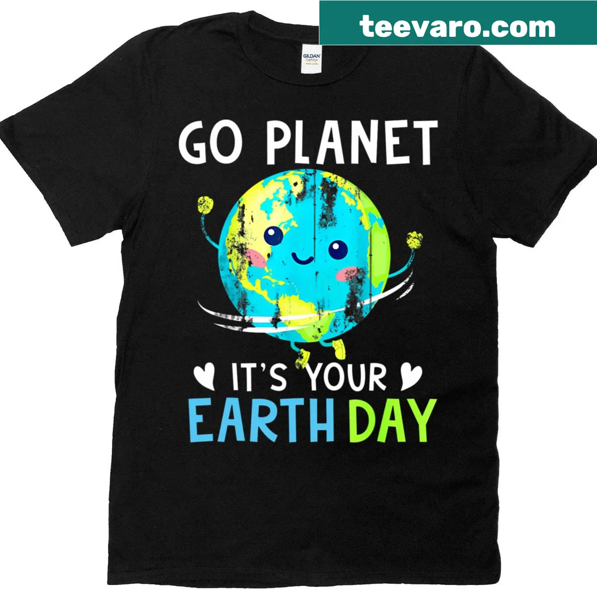 Inspirational Earth Day T-shirt promoting environmental awareness — on a men's t-shirt
