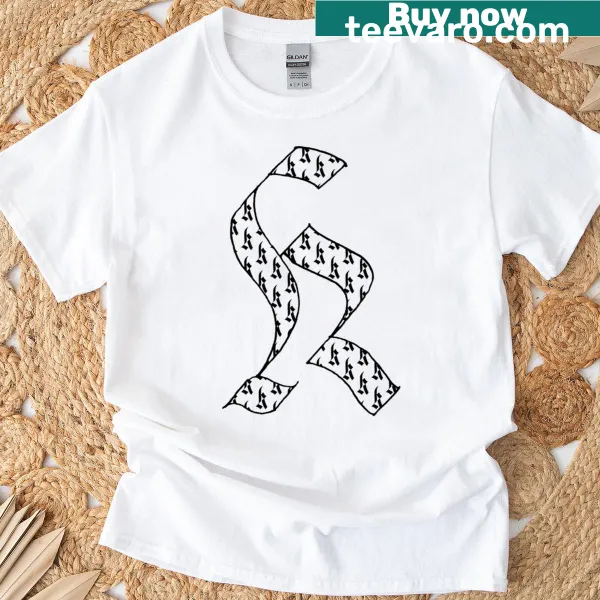 Stylish calligraphy 'K' design on an elegant t-shirt