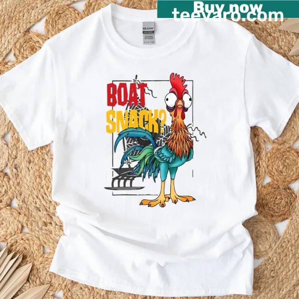 Funny T-shirt featuring Chicken Boat Snack graphic