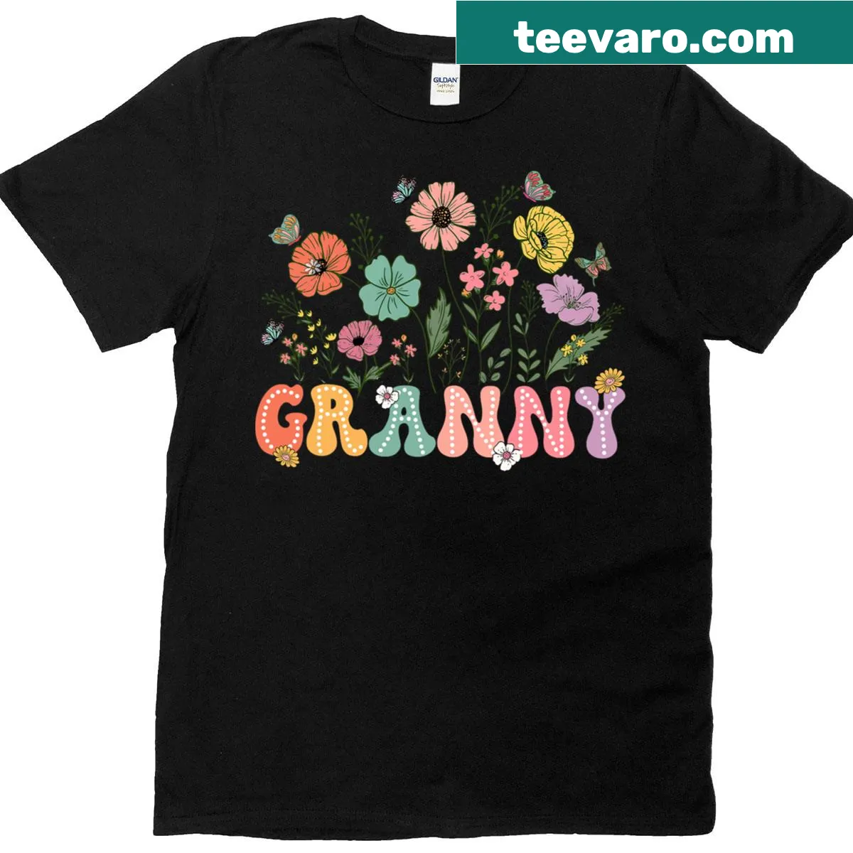 Wildflower graphic tee designed for grandmas — on a men's t-shirt