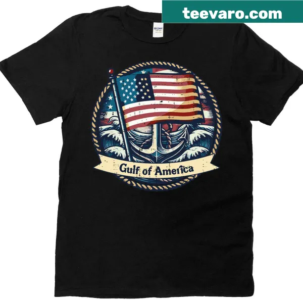 T-shirt featuring an anchor and the US flag design
