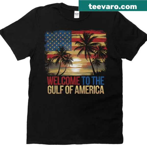 T-shirt with Gulf of USA flag design for beach lovers