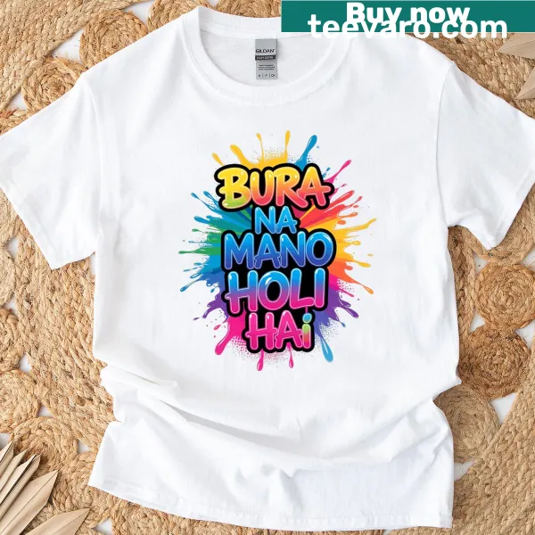 Holi Festival T-shirt celebrating colors and spring