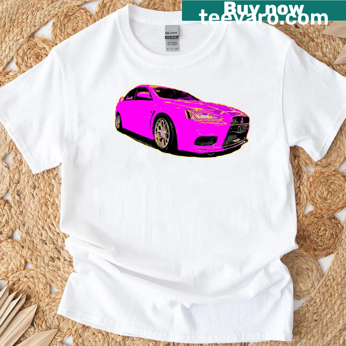 Solid hot pink T-shirt without graphics — on a men's t-shirt