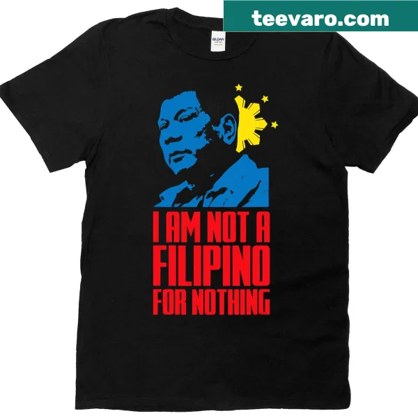 Bold text supporting Prrd and Filipino identity on a T-shirt