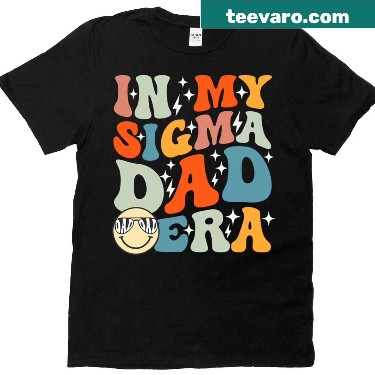 Funny t-shirt for dads with 'In My Sigma Dad Era' text — on a men's t-shirt