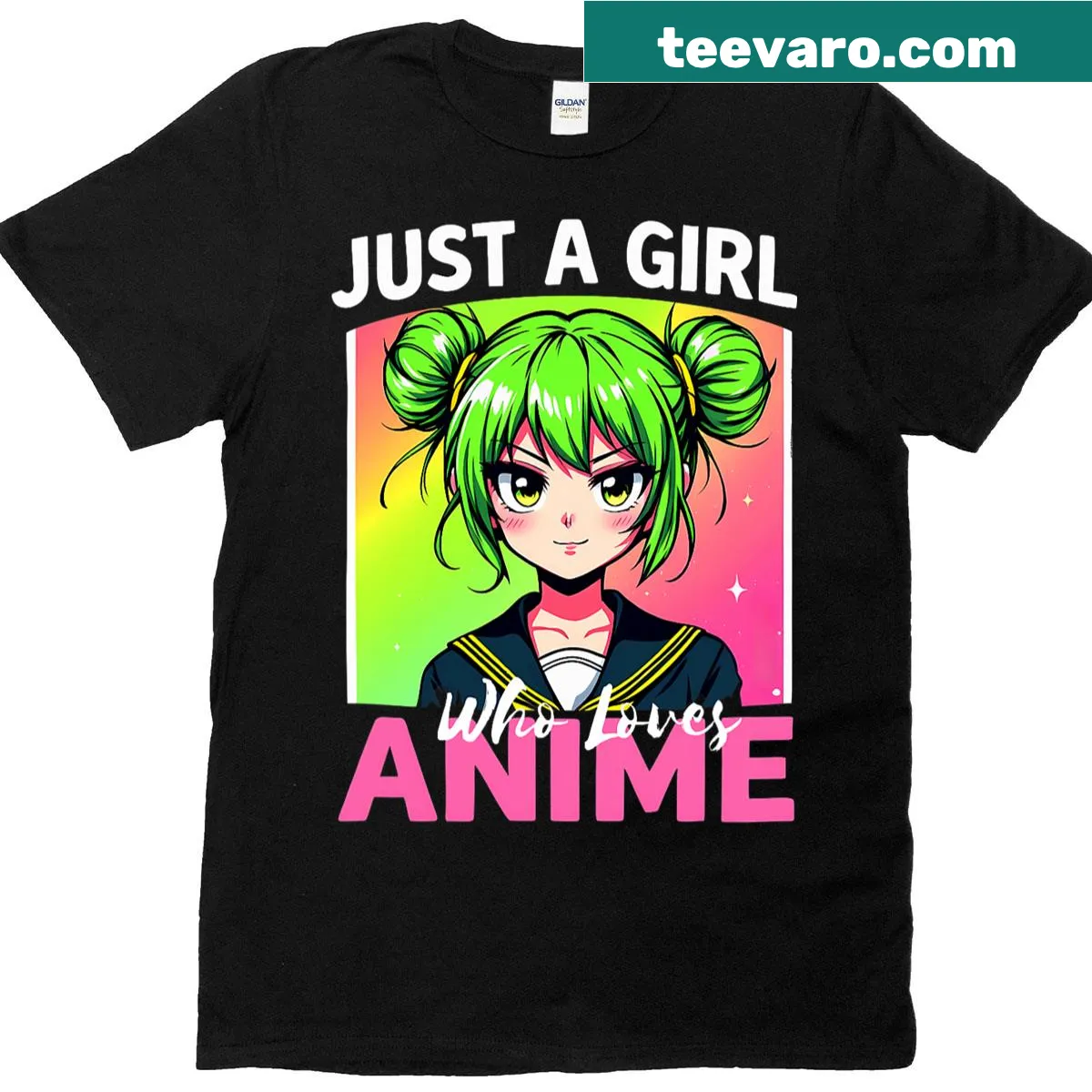 Cute T-shirt featuring anime art for girls — on a men's t-shirt