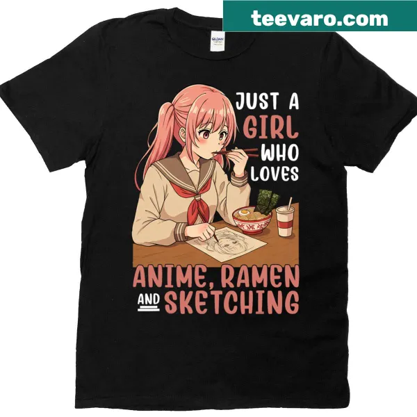 Text design celebrating anime, ramen, and sketching