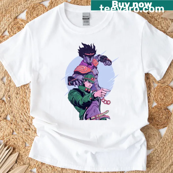 Jotaro Kujo and Star Platinum graphic design