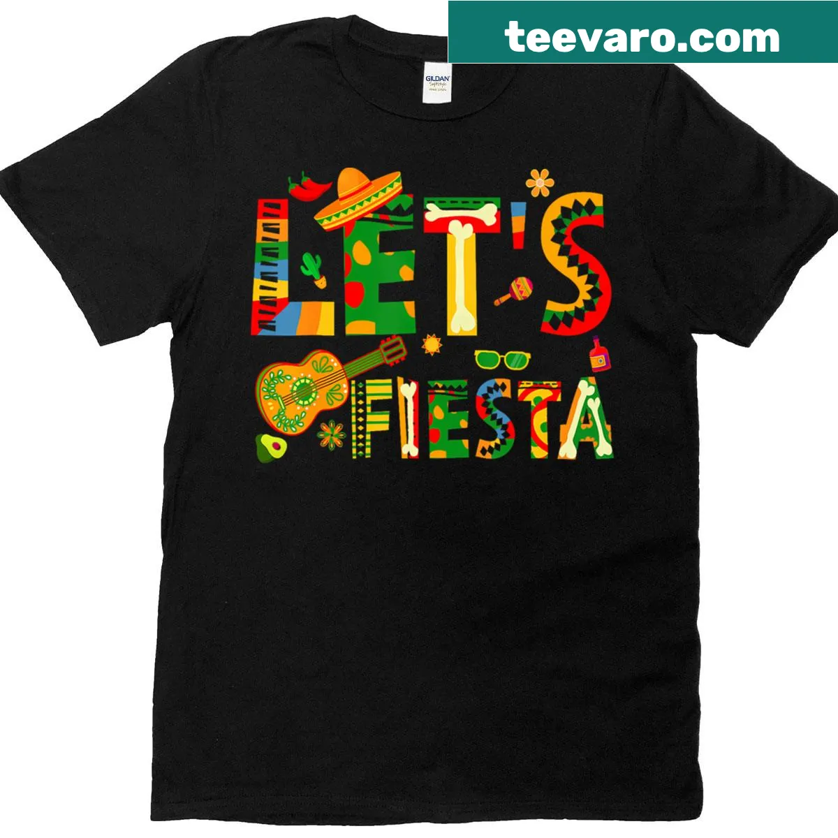 Playful t-shirt featuring a festive Cinco de Mayo design for kids. — on a men's t-shirt