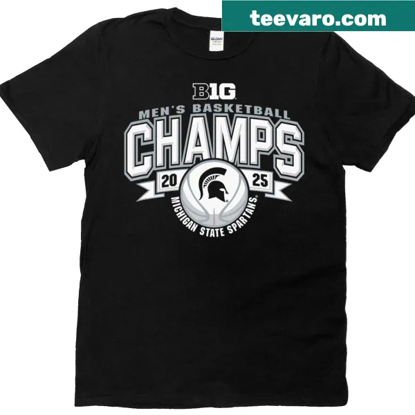 Michigan State Spartans T-shirt celebrating Big Ten Champs 2025