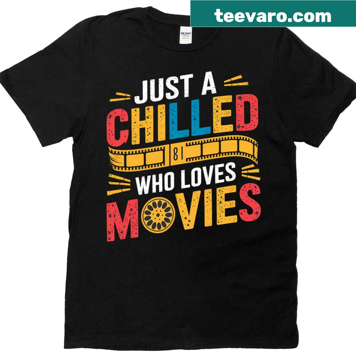 Chilled guy graphic design for movie lovers on a T-shirt — on a men's t-shirt