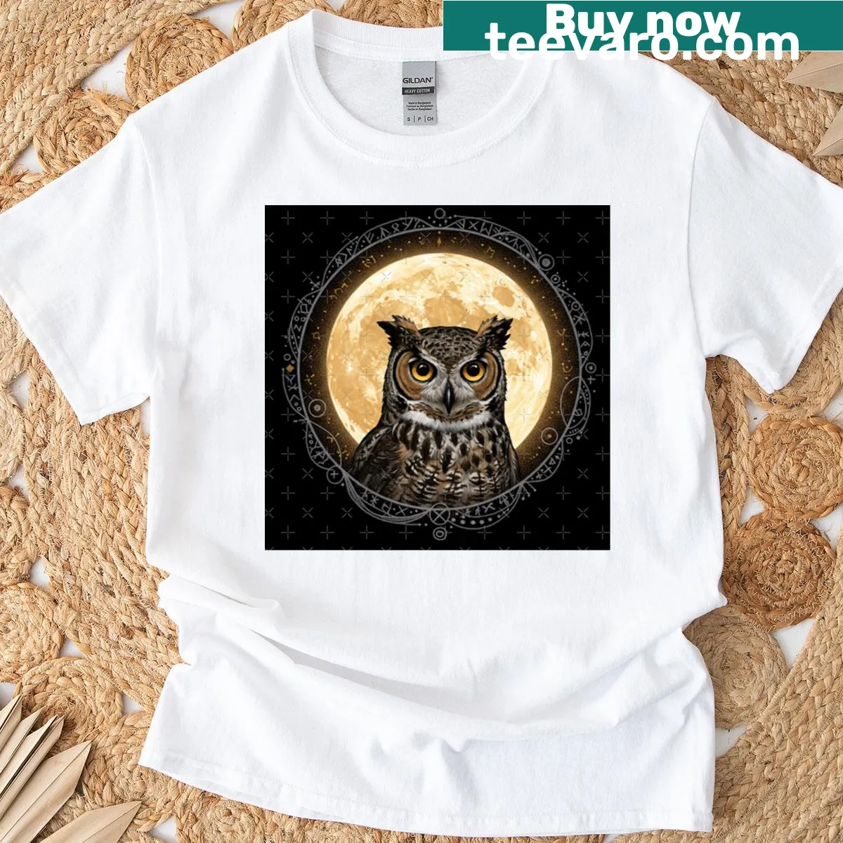 Mystic Eyes silhouette T-shirt design — on a men's t-shirt