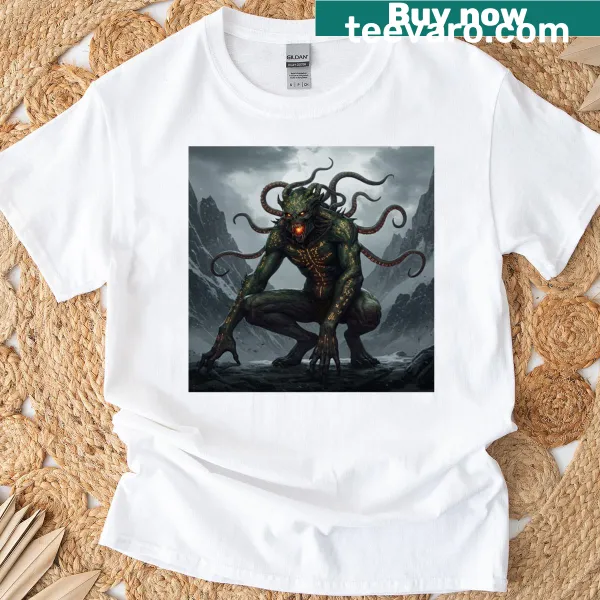 Dark fantasy T-shirt featuring Obsidian Whisperer illustration
