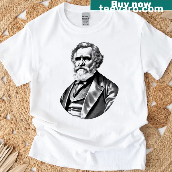 Illustration of Giuseppe Verdi's portrait on a T-shirt