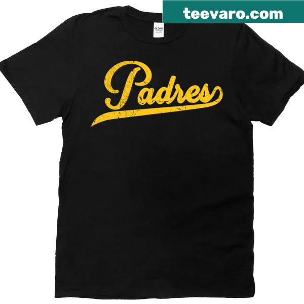 Yellow graphic t-shirt with Padres nickname design