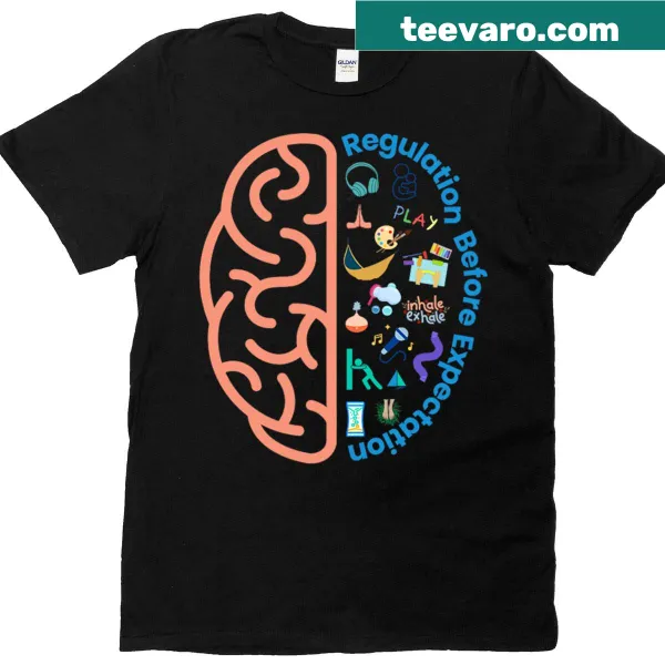 T-shirt with bold text reading 'Regulation Before Expectation'
