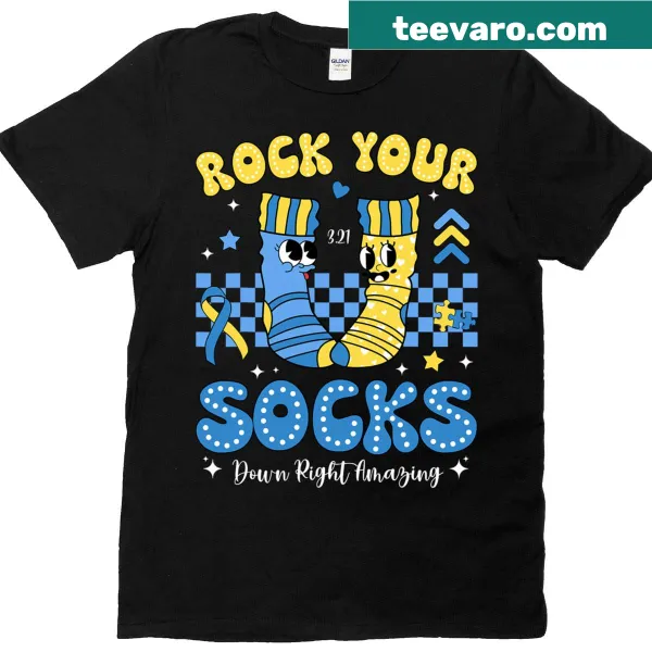 Cartoon-style T-shirt for special education teachers promoting Down Syndrome awareness.