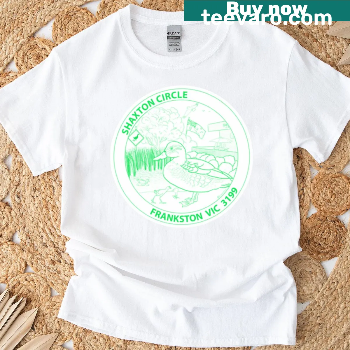 Vintage postmark graphic T-shirt inspired by travel — on a men's t-shirt