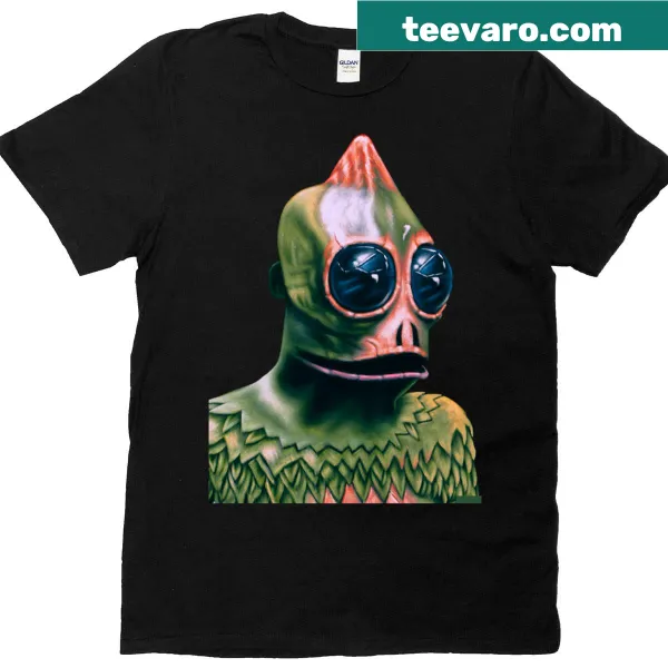 Oil on velvet illustration of Sleestak from Land of the Lost