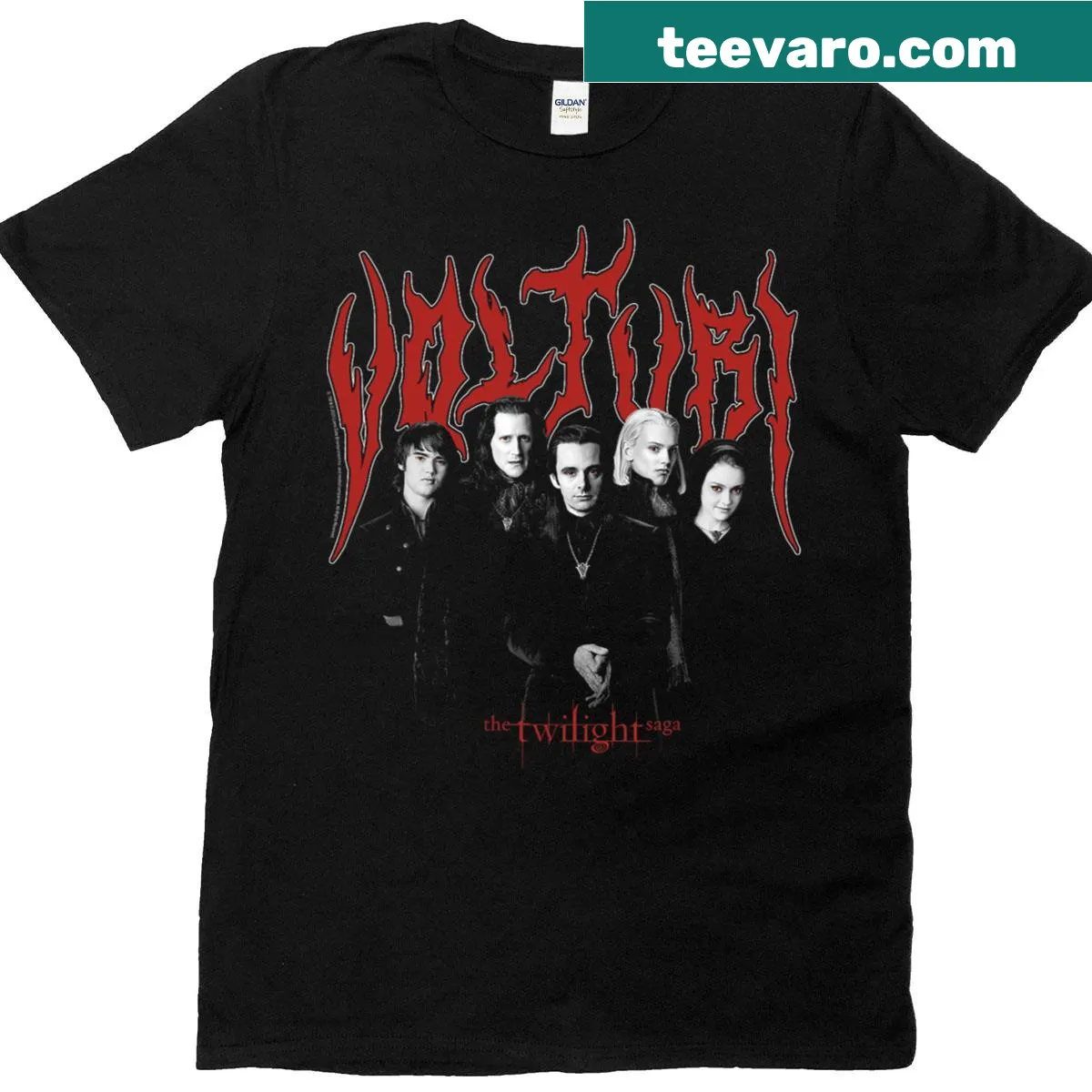 Heavy metal illustration of the Volturi group from Twilight — on a men's t-shirt