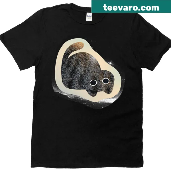 Retro T-shirt featuring a humorous colorful cat meme