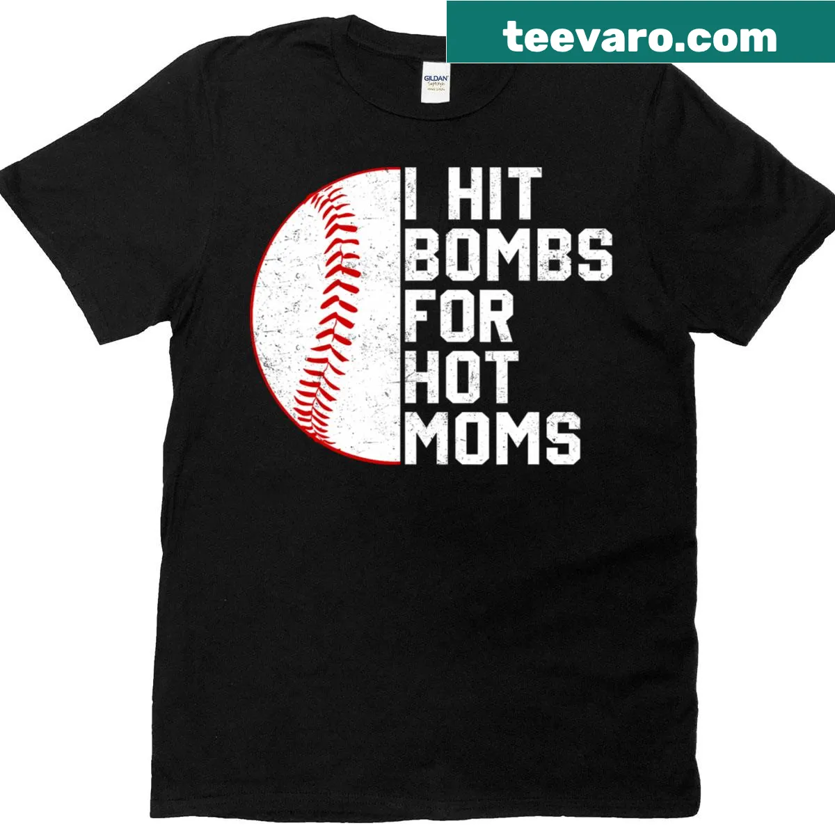 Vintage T-shirt with a humorous slogan about baseball and moms — on a men's t-shirt