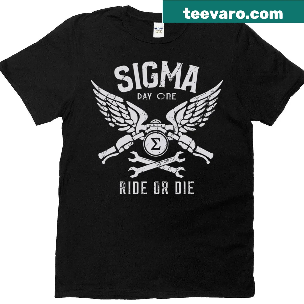 Vintage sarcastic Sigma T-shirt with ride or die slogan — on a men's t-shirt