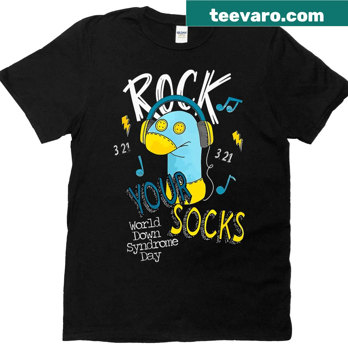 Awareness t-shirt for World Down Syndrome Day with a positive message — on a men's t-shirt