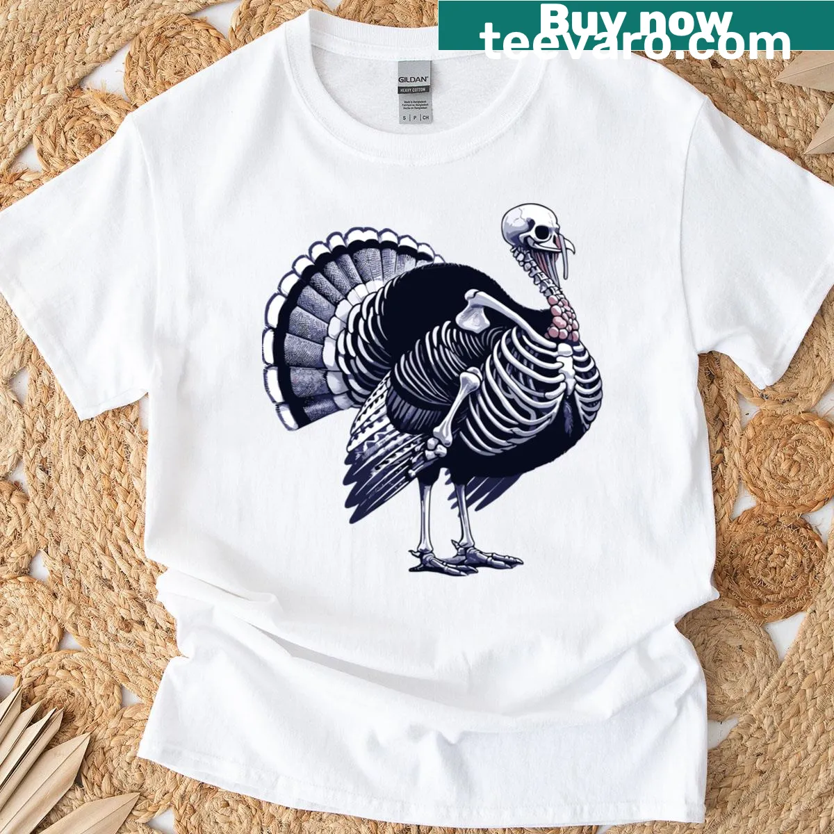 X-ray illustration of a turkey's anatomy — on a men's t-shirt