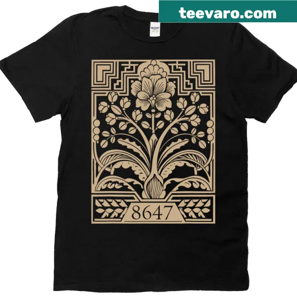 Floral design with subtle anti-Trump message and numbers 86 and 47