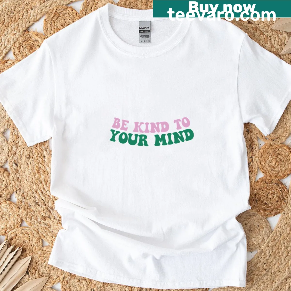 Inspirational T-shirt promoting kindness to oneself — on a men's t-shirt