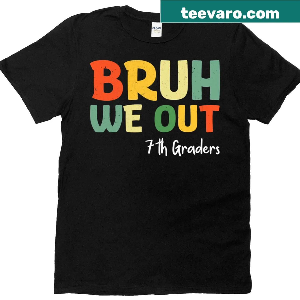 Humorous graduation T-shirt for 7th graders Class of 2025 — on a men's t-shirt