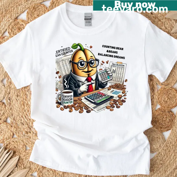 Funny accountant t-shirt with bean counter design