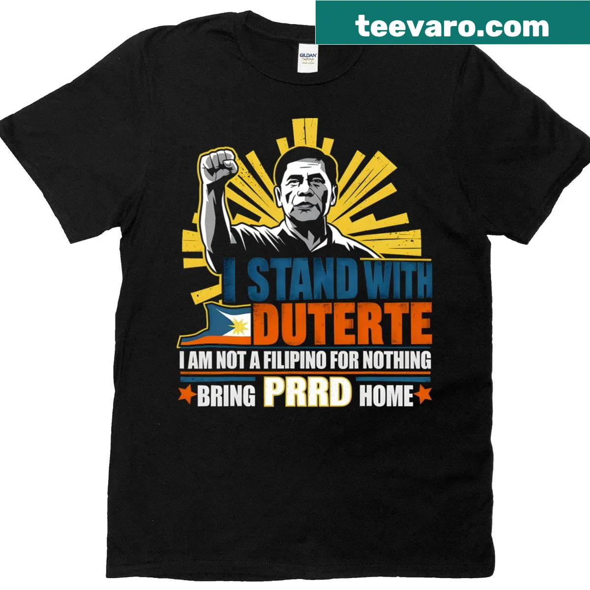Duterte Homecoming I Stand With Duterte t-shirt — on a men's t-shirt