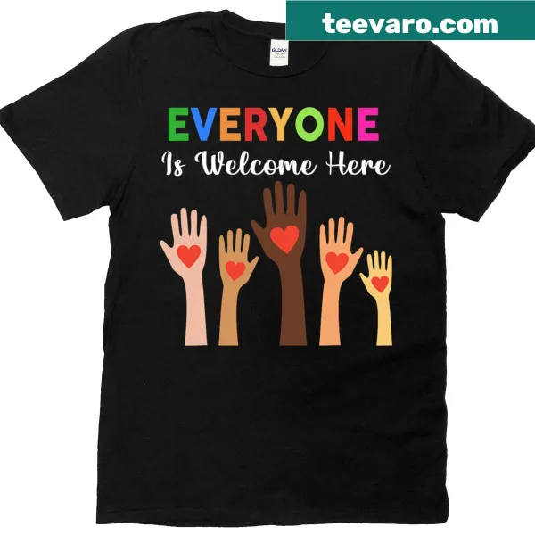 T-shirt with welcoming text for teachers promoting inclusivity