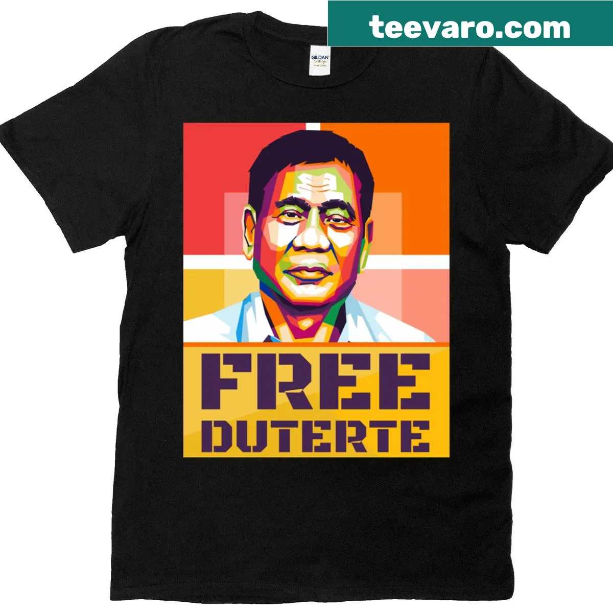 T-shirt with bold text supporting Duterte — on a men's t-shirt